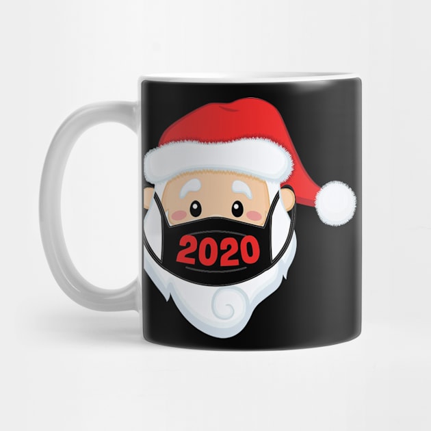 Santa Wearing Mask - Quarantine Christmas 2020 T-Shirt by beelz